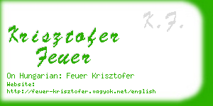 krisztofer feuer business card